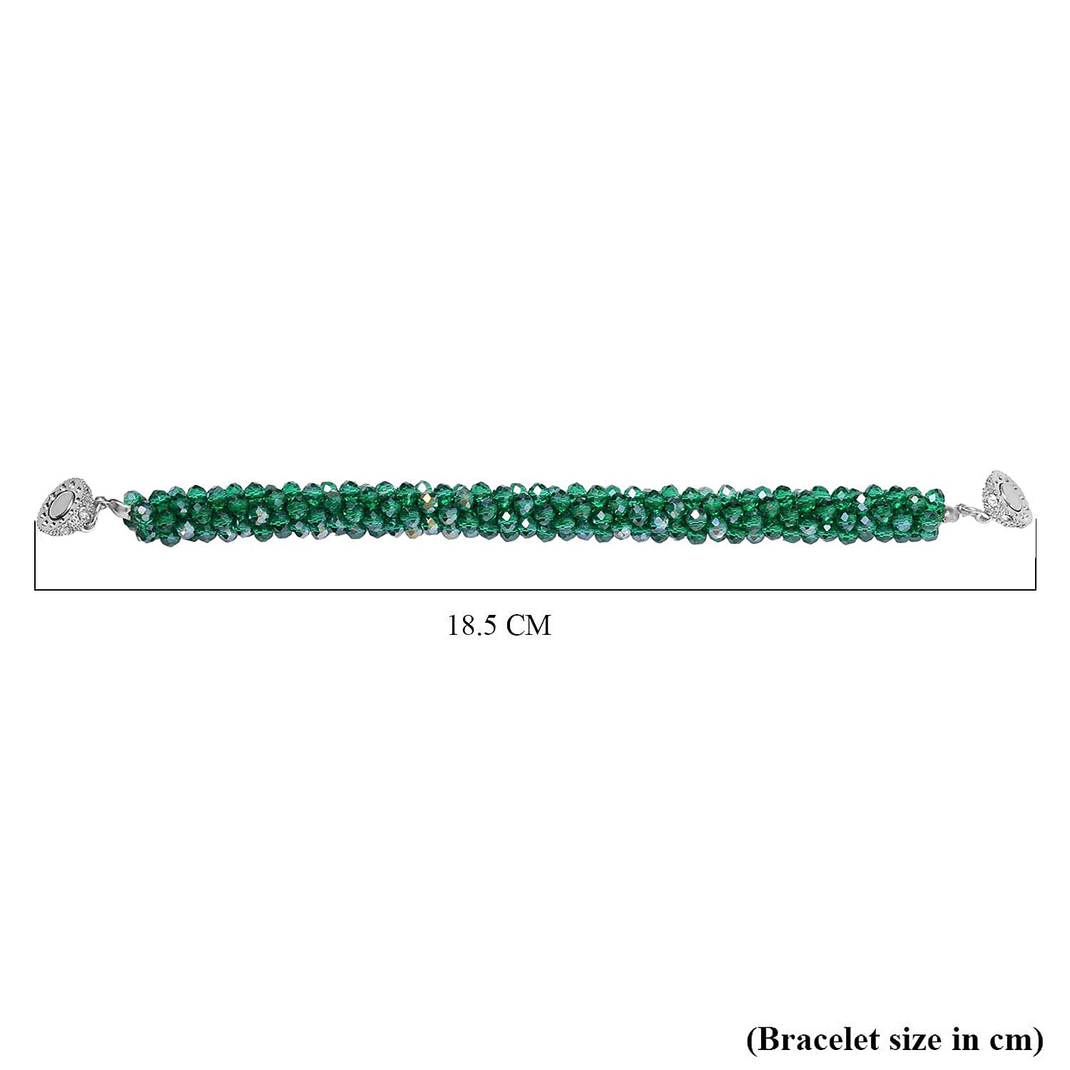 White Crystal Fancy Bracelet (Size - 7.5)  0.020  Ct.