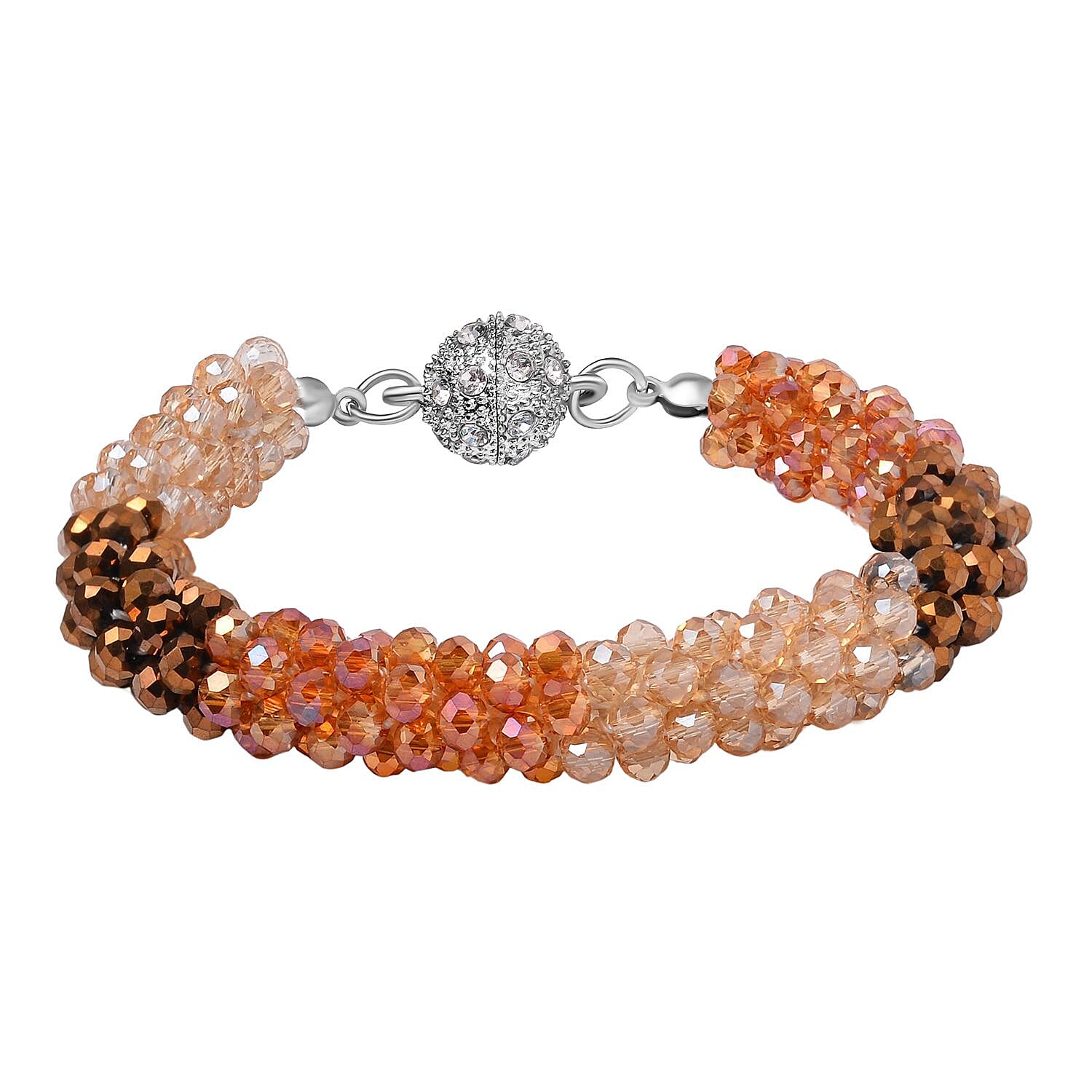 Multi Color Crystal Fancy Bracelet (Size - 7.5)  0.010  Ct.