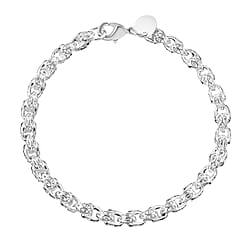 Designer Inspired Link Chain Bracelet (Size - 7.5) with Lobster Clasp in Yellow Gold Tone