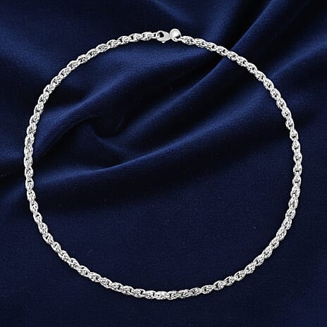 Silver Tone Necklace (Size - 20)