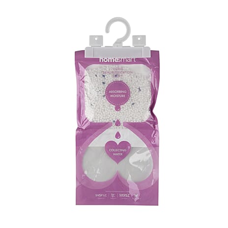 Home Smart 10-Pack Lavender Hanging Dehumidifier Bags - 220g Scented Moisture Absorber with Hook for Wardrobes, Cupboards and Caravans