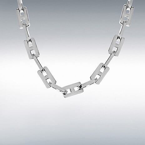 Hatton Garden Designer ONE TIME Closeout - White Gold Plated Link Necklace (Size 21)