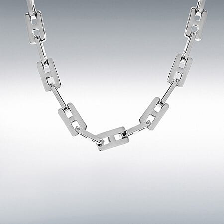 Hatton Garden Designer ONE TIME Closeout - White Gold Plated Link Necklace (Size 21) Hatton Garden Designer ONE TIME Closeout - White Gold Plated Link Necklace (Size 21)