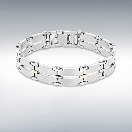Hatton Garden Designer ONE TIME Closeout - Two Tone Bar Bracelet (Size 8) in Yellow & White Gold Plated Hatton Garden Designer ONE TIME Closeout - Two Tone Bar Bracelet (Size 8) in Yellow & White Gold Plated
