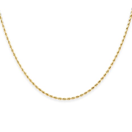 Close Out Deal- 9K Yellow Gold Rope Necklace (Size 18) Gold Wt. 5.60 Gms.