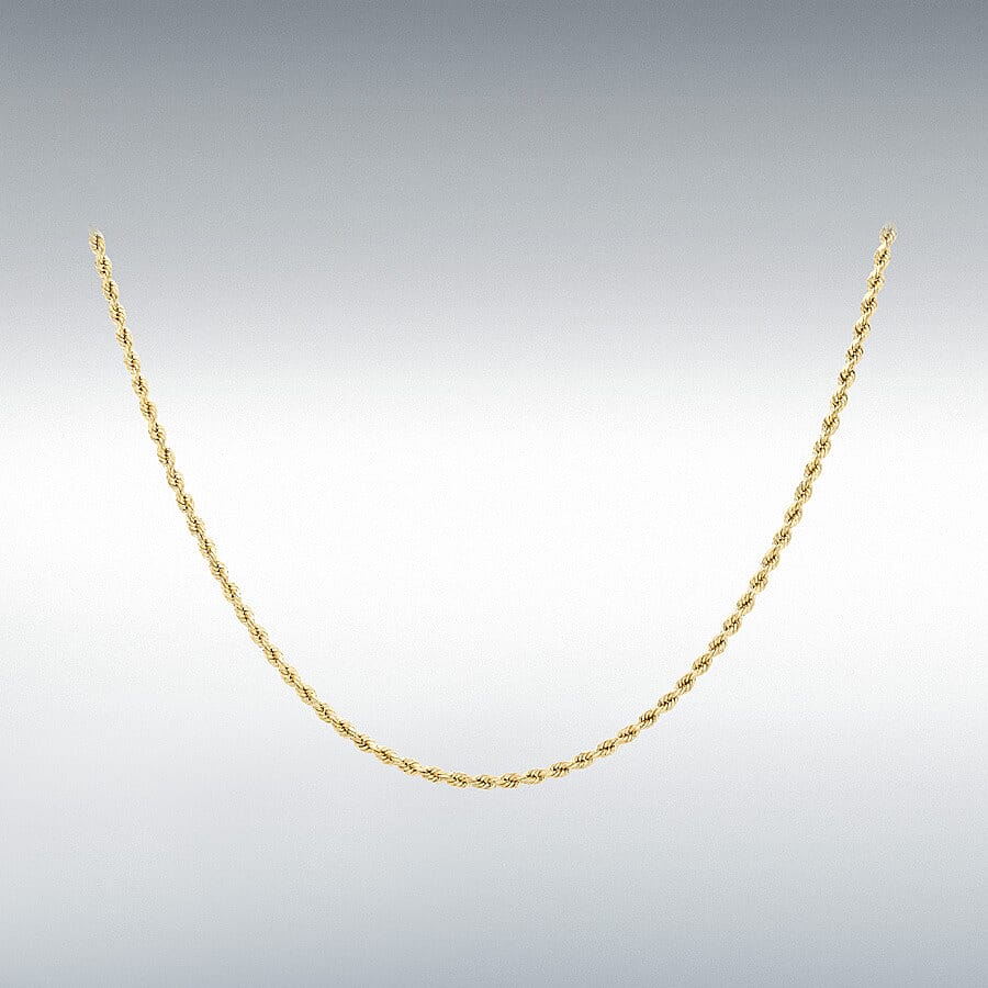 Close Out - 9K Yellow Gold Rope Necklace (Size 20) with Lobster Clasp, Gold Wt. 6.00 Gms.