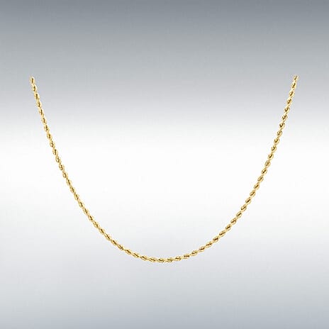 Close Out - 9K Yellow Gold Rope Necklace (Size 20) with Lobster Clasp, Gold Wt. 6.00 Gms.