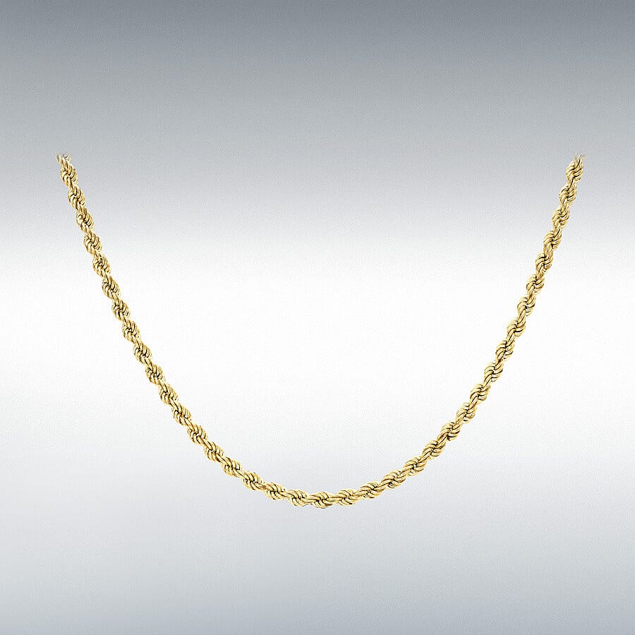 Close Out Deal - 9K Yellow Gold Rope Necklace  (Size 30) with Spring Ring Clasp, Gold Wt. 14.20 Gms.