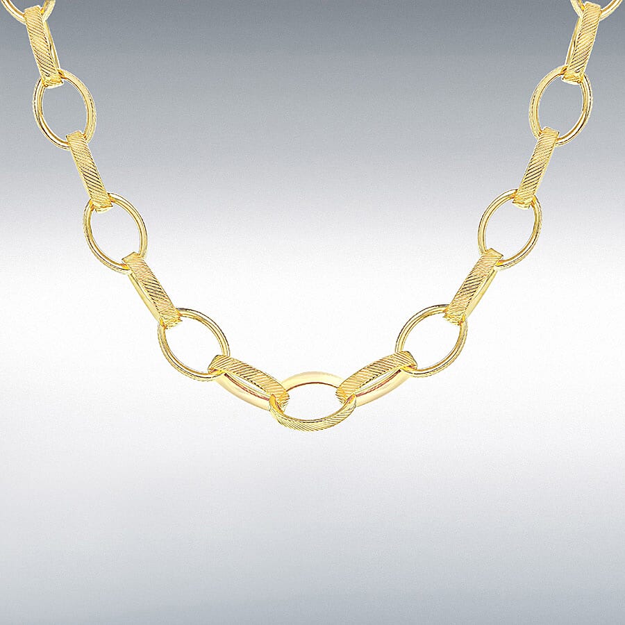 LIMITED EDITION -  9K Yellow Gold Text Oval Belcher Necklace (Size 20) with Lobster Clasp, Gold Wt. 12.60 Gms.