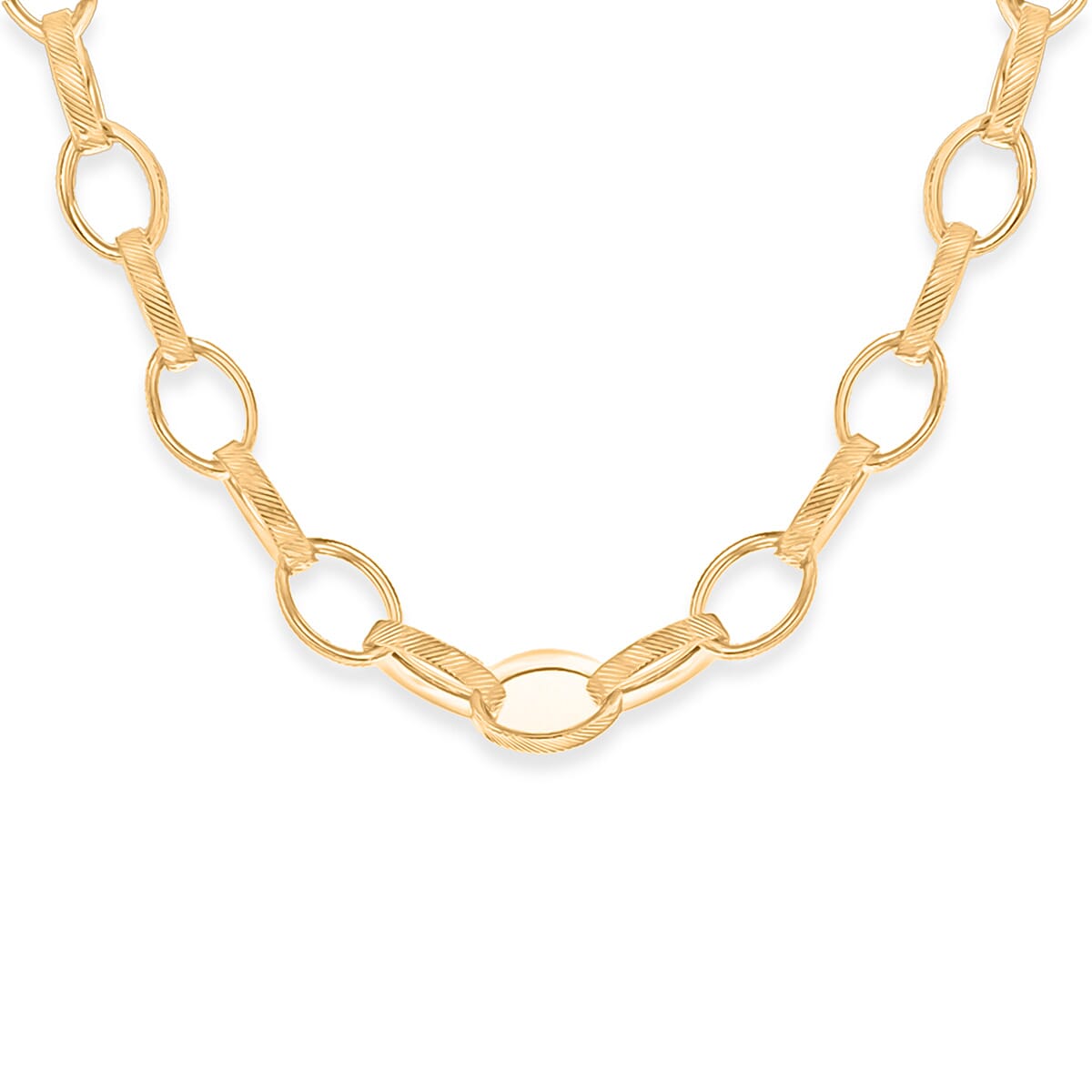 LIMITED EDITION -  9K Yellow Gold Text Oval Belcher Necklace (Size 20) with Lobster Clasp, Gold Wt. 12.60 Gms.