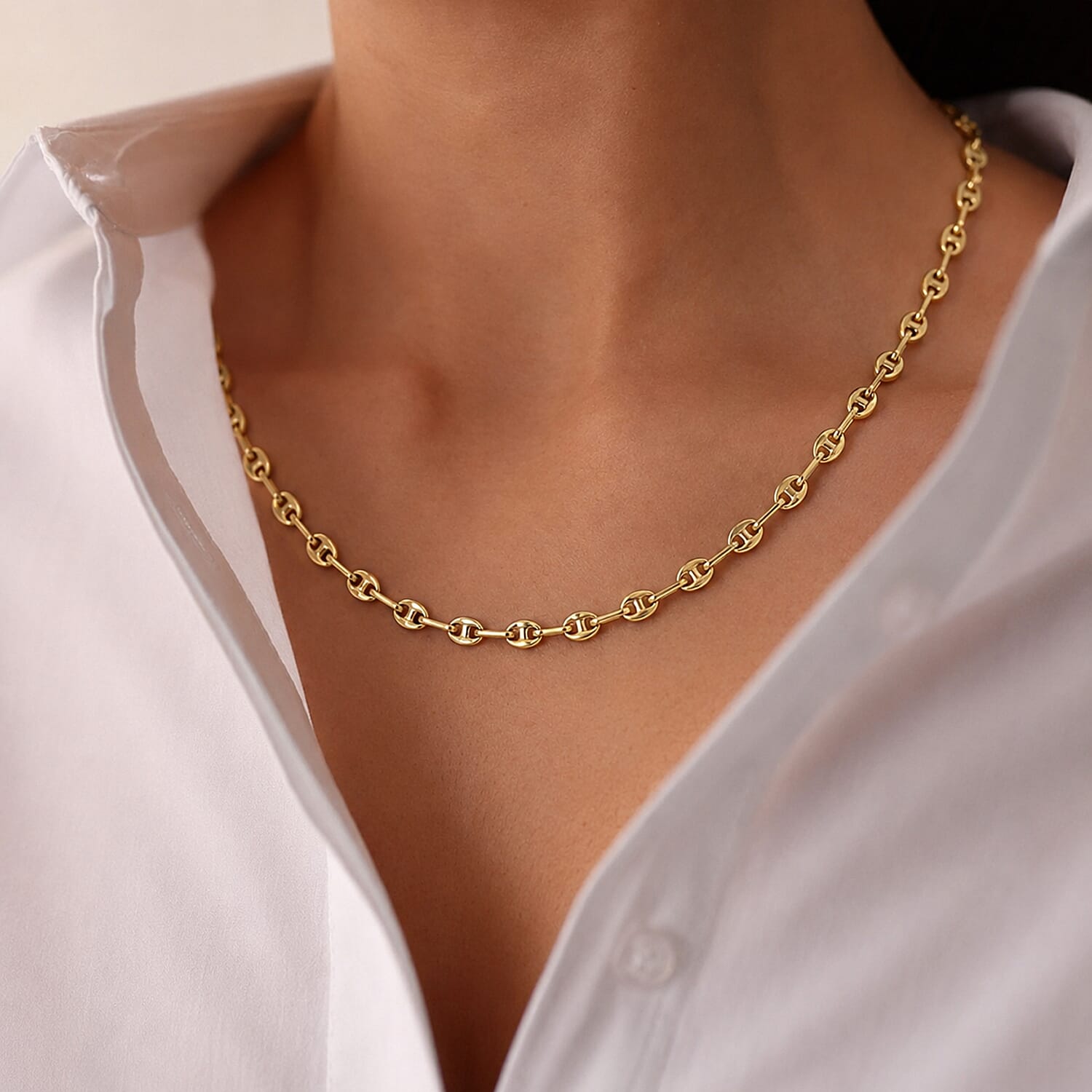 Designer Inspired - 9K Yellow Gold Necklace (Size 24) with Spring Ring Clasp, Gold Wt. 3.00 Gms.