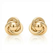 Hatton Garden CloseOut - 9K Yellow Gold Knot Earring with Push Back