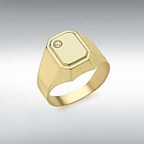 9K Yellow Gold Signet Ring