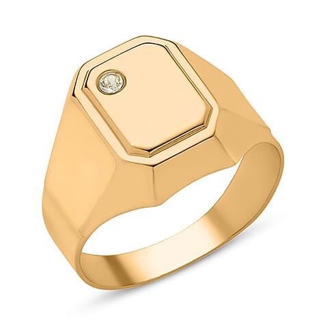 9K Yellow Gold Signet Ring. Gold WT 2.70 Gms