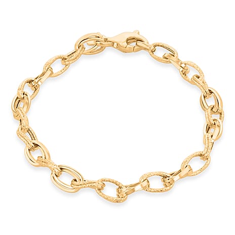 9K Yellow Gold Twisted Link Bracelet (Size 7.5) with Lobster Clasp, Gold Wt. 3.80 Gms.