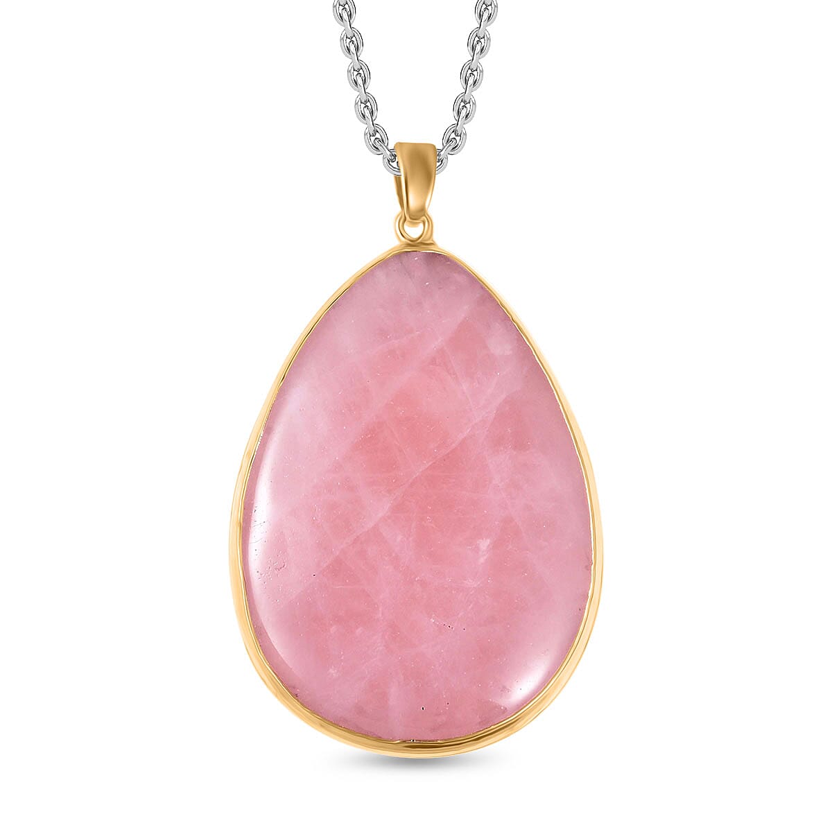 Rose Quartz Necklace (Size - 24)  40.00 Cts
