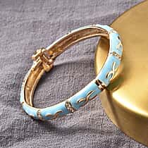 White Crystal Enameled Full Bangle