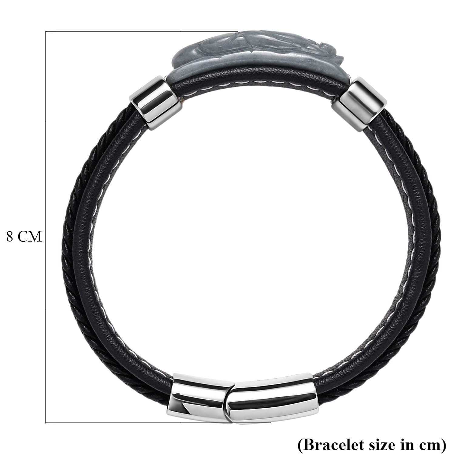 Natural Type A Jadeite Beads Bracelet (Size 7.5)  90.00 Ct.