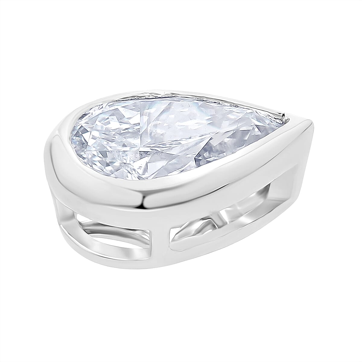 Black Friday Deal Only- Luxuriant 950 Platinum IGI Certified Pear Cut Lab Grown Diamond (VS-EF) Pendant 1.00 Ct.