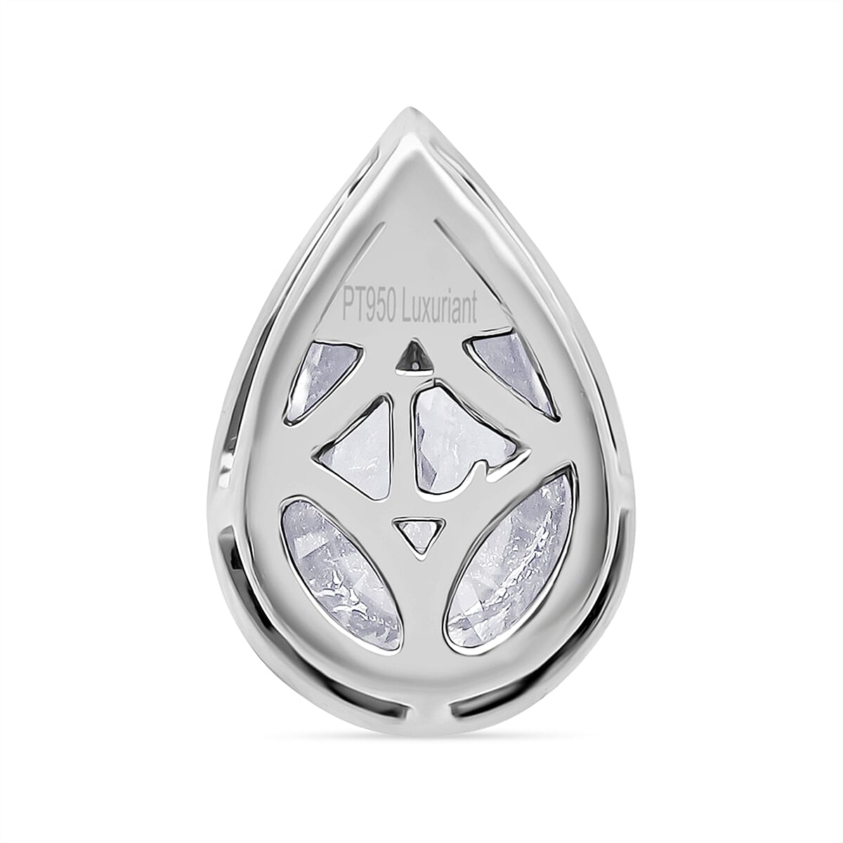 Black Friday Deal Only- Luxuriant 950 Platinum IGI Certified Pear Cut Lab Grown Diamond (VS-EF) Pendant 1.00 Ct.
