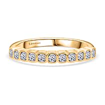 LUXURIANT 0.5 Ct. Lab Grown Diamond Band Ring in 18K Vermeil Yellow Gold Plated Sterling Silver
