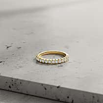 LUXURIANT 0.5 Ct. Lab Grown Diamond Band Ring in 18K Vermeil Yellow Gold Plated Sterling Silver
