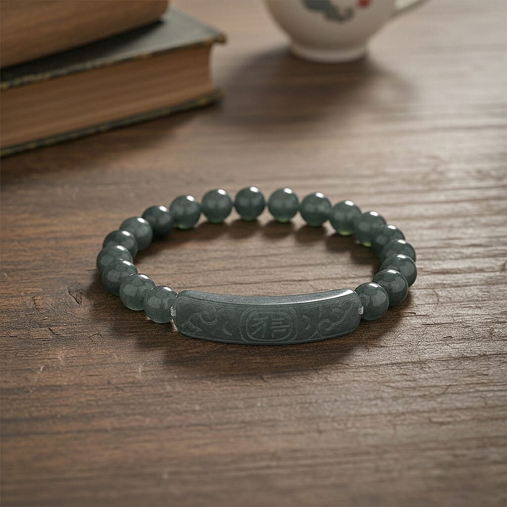 Natural Jadeite Jade Bracelet (Size 7.5 Adjustable) 130.00 Ct.