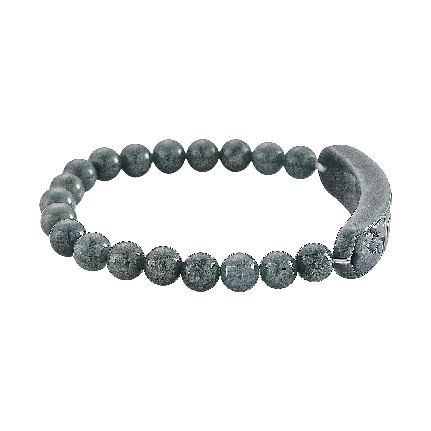 Natural Jadeite Jade Bracelet (Size 7.5 Adjustable) 130.00 Ct.