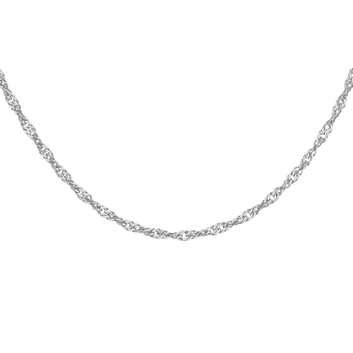 950 Platinum Twist Curb Chain (Size 18) with Spring Ring Clasp