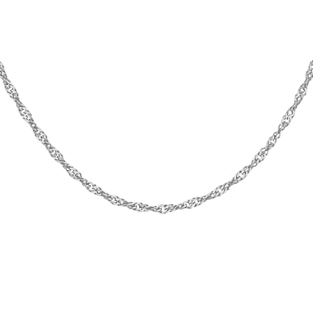 950 Platinum Twist Curb Chain (Size 18) with Spring Ring Clasp