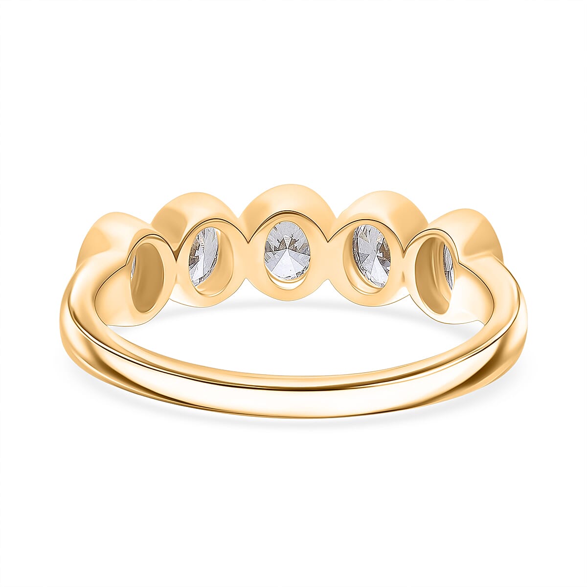 Luxuriant Lab Grown Diamond (SI-GH) Ring in 18K Vermeil Yellow Gold Plated Sterling Silver 1.00 Ct.