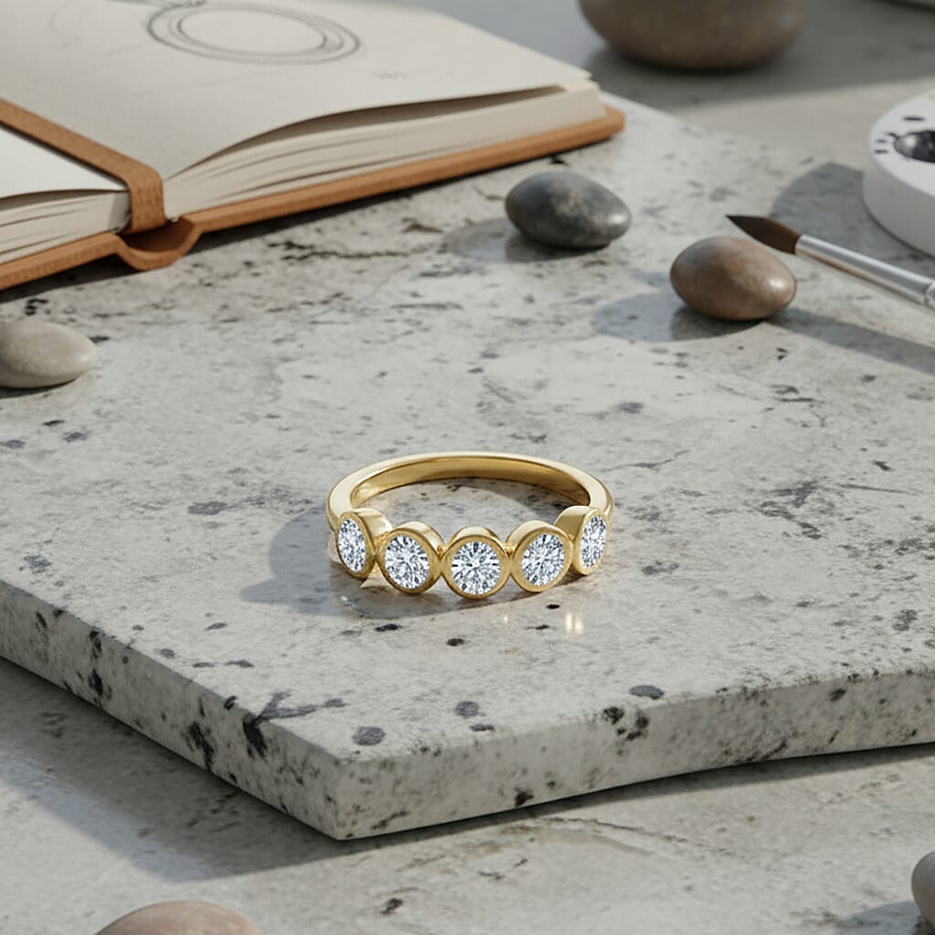 Luxuriant Lab Grown Diamond (SI-GH) Ring in Sterling Silver