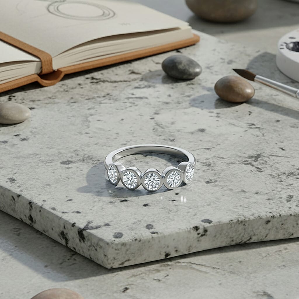 Luxuriant Lab Grown Diamond (SI-GH) Ring in Sterling Silver