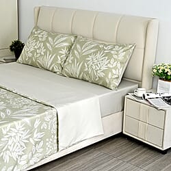 Livemore Set of 4- Reversible Bedding Sheet Set - inc. Deep Fitted Sheet, Duvet Cover & 2 x Pillowcases