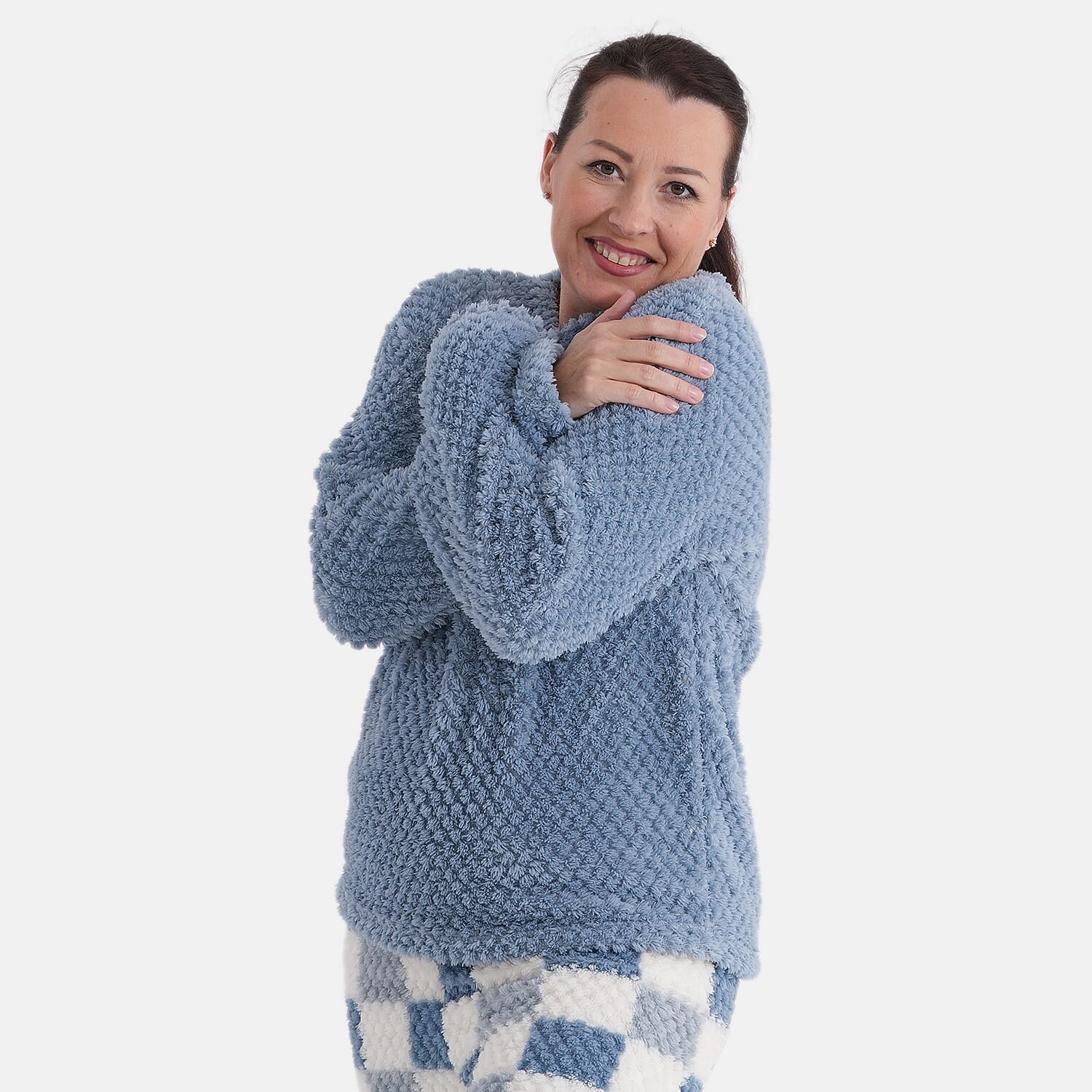 & maisi Cozy leopard print pajama and top loungewear set