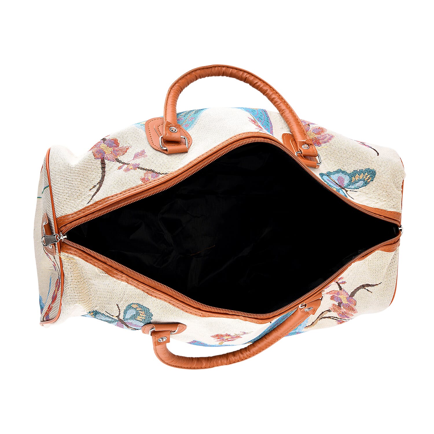 Butterfly Travel Bag (Size 45x23x27 cm) - White Blue