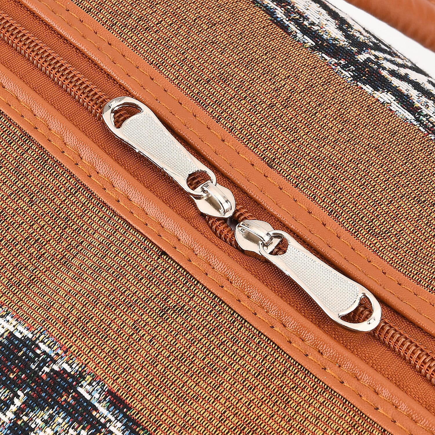 Tiger Stripe Travel Bag (Size 45x23x27 cm) - Brown