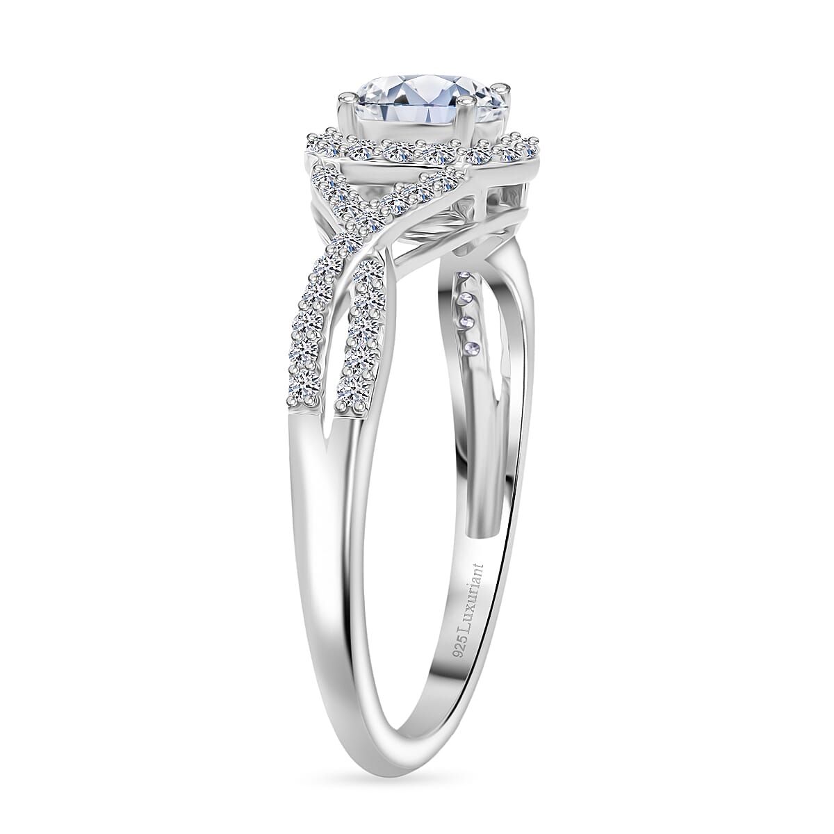 NY Close Out- Luxuriant Lab Grown Diamond (SI-GH) Ring in Rhodium Overlay Sterling Silver 1.40 Ct.
