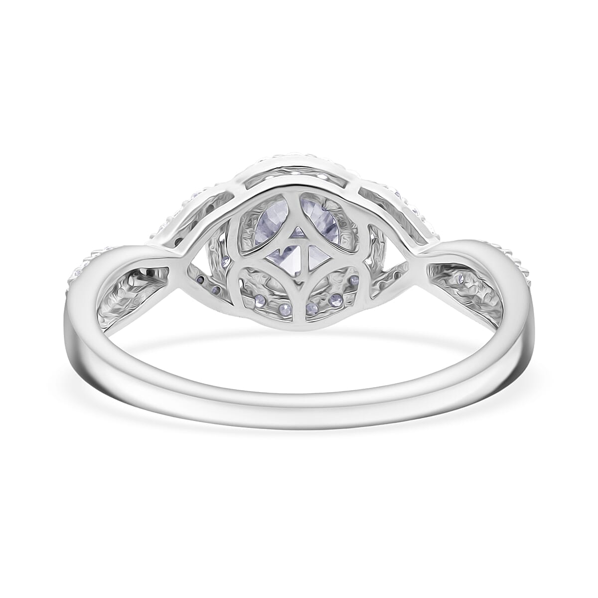 NY Close Out- Luxuriant Lab Grown Diamond (SI-GH) Ring in Rhodium Overlay Sterling Silver 1.40 Ct.