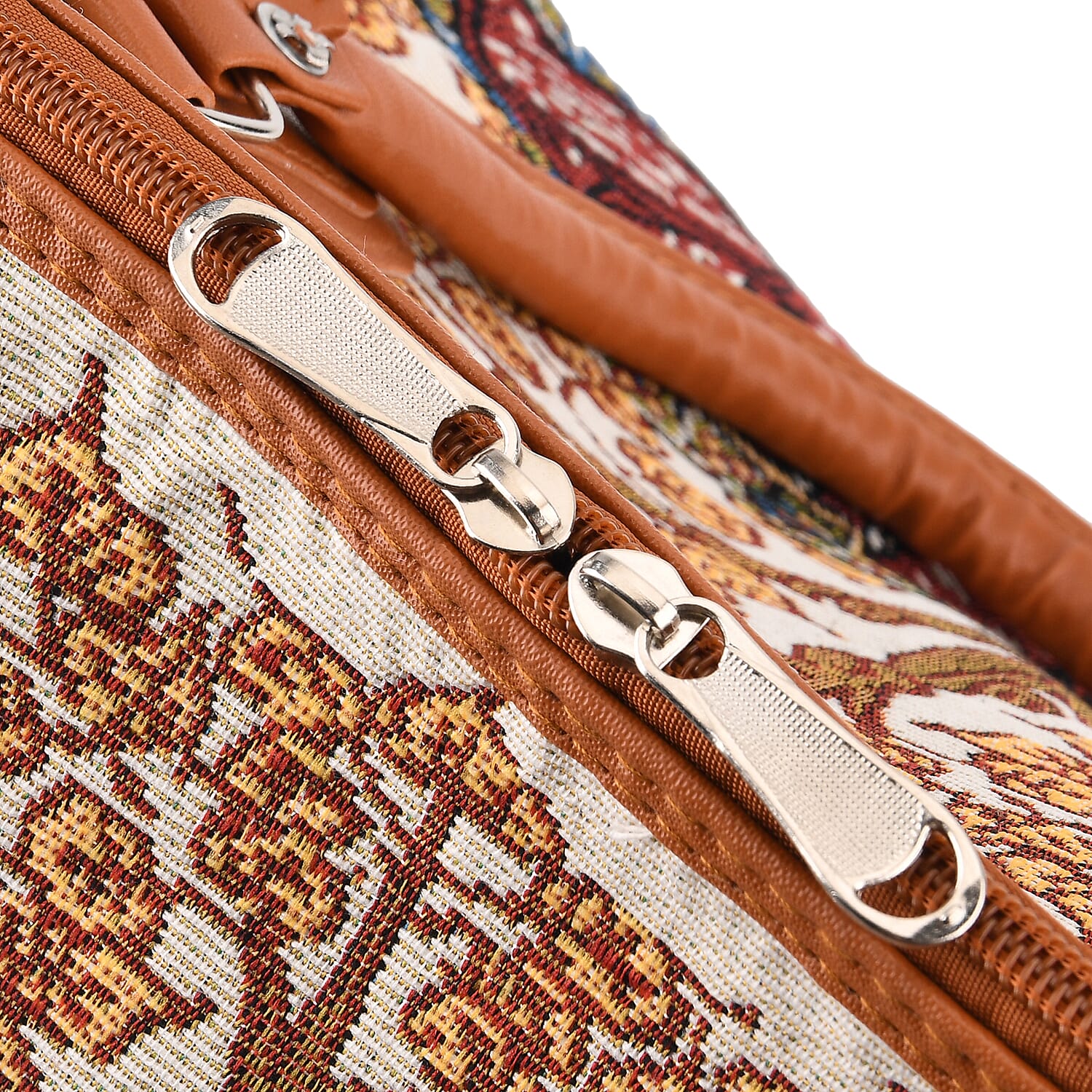 Elephant Travel Bag (Size 45x23x27 cm) - White Red