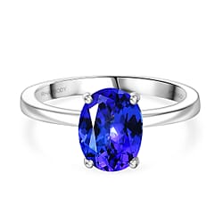 Rhapsody 950 Platinum AAAA Tanzanite Solitaire Ring Platinum