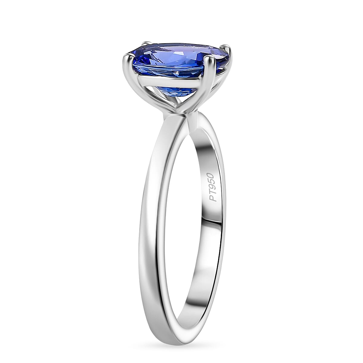 Rhapsody 950 Platinum AAAA Tanzanite Solitaire Ring Platinum