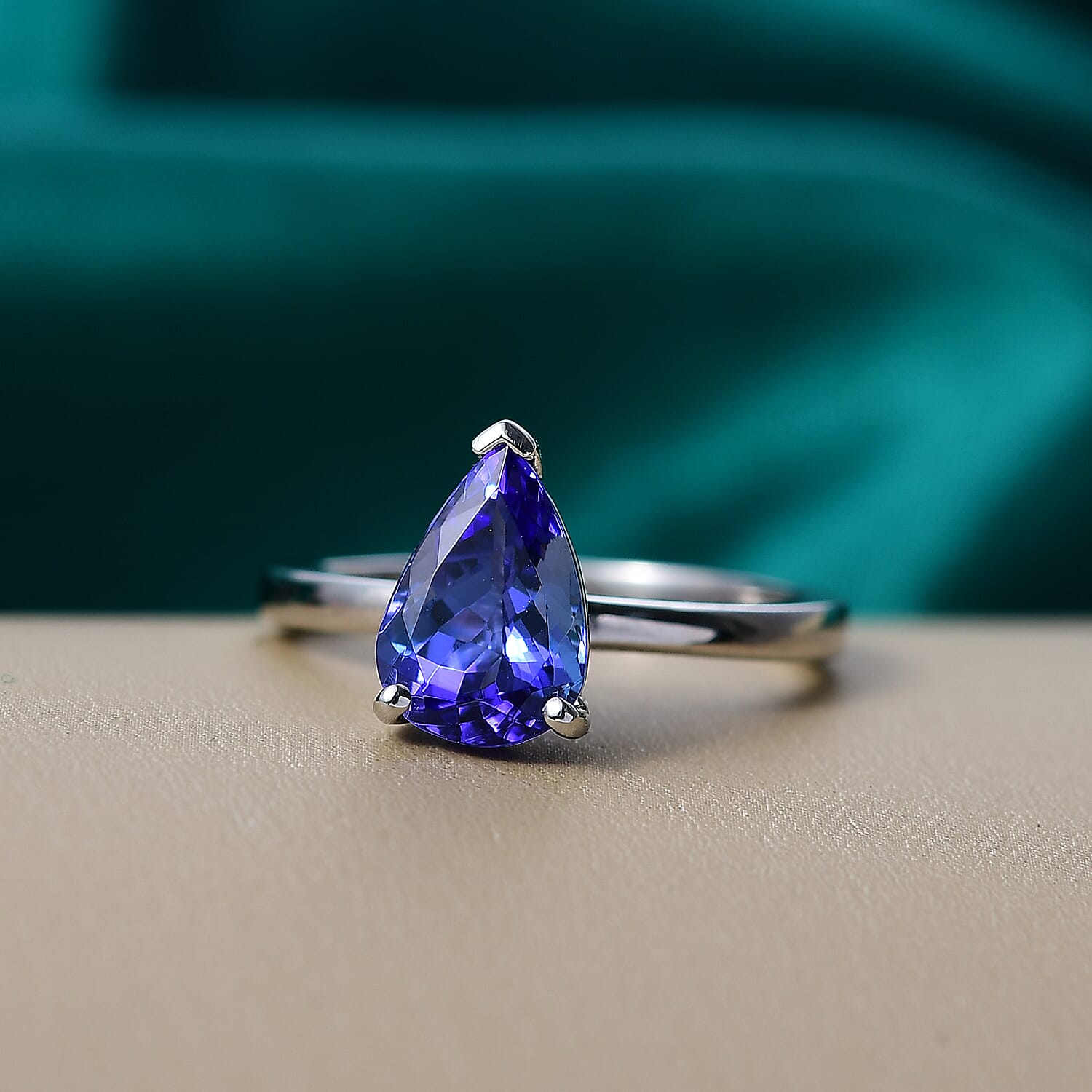 Rhapsody 950 Platinum AAAA Tanzanite Solitaire Ring Platinum
