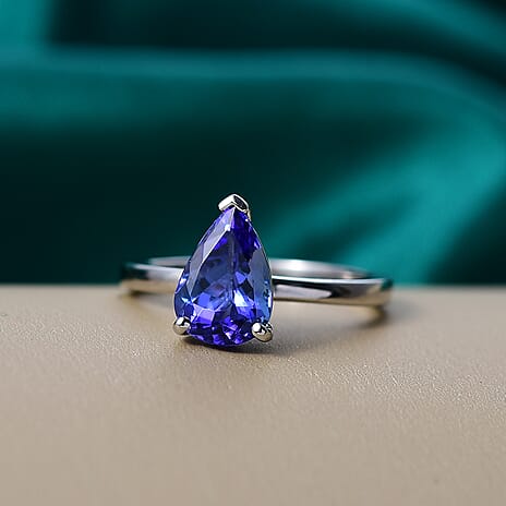 Rhapsody 950 Platinum AAAA Tanzanite Solitaire Ring, Platinum Wt.5.01 Gms  2.048  Ct.