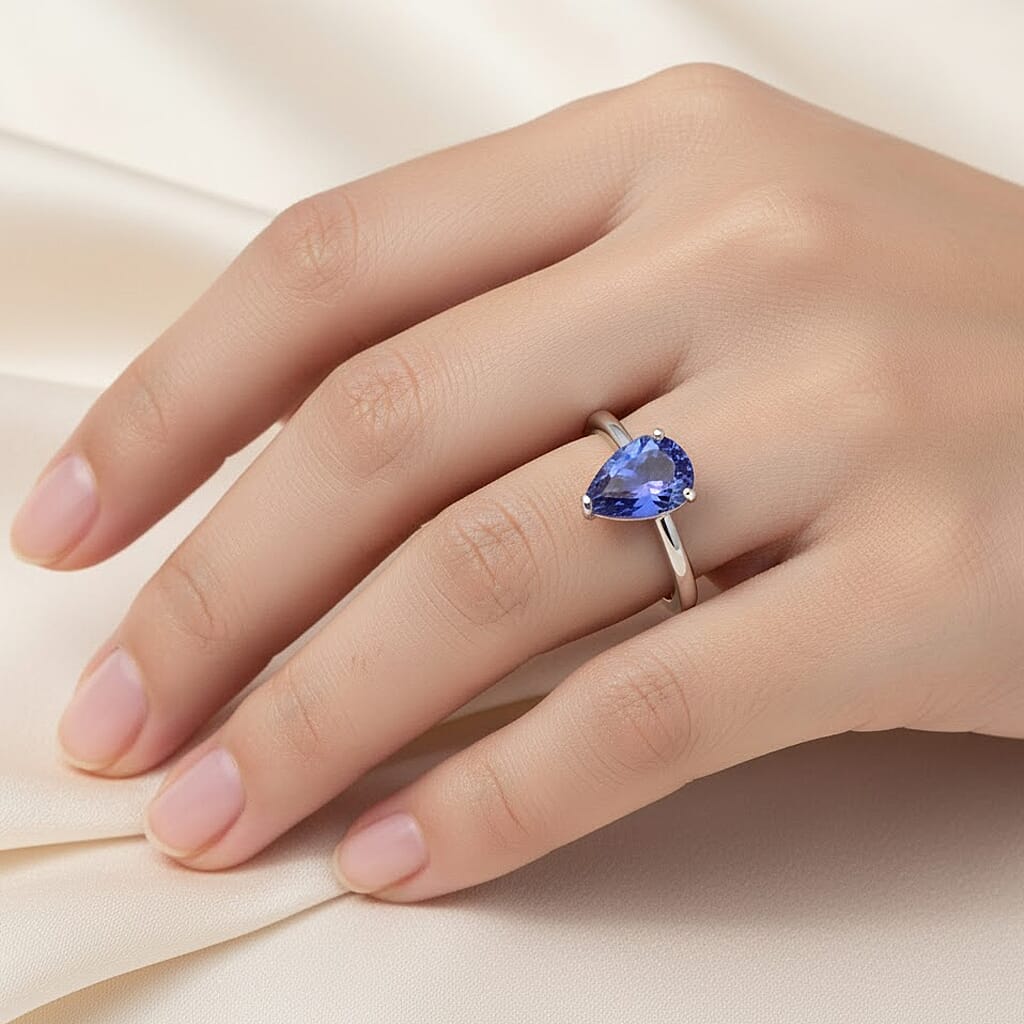 Rhapsody 950 Platinum AAAA Tanzanite Solitaire Ring Platinum