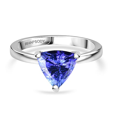 Tony Diniz Collection- Rhapsody 950 Platinum AAAA Tanzanite Solitaire Ring 2.04 Ct, Platinum Wt. 4.26 Gms.