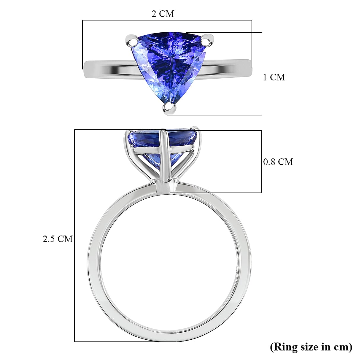 Rhapsody 950 Platinum AAAA Tanzanite Solitaire Ring Platinum