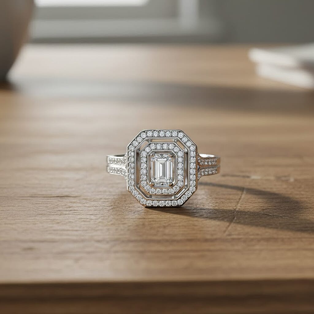 Luxuriant Lab Grown Diamond (SI-GH) Ring in Rhodium Overlay Sterling Silver 1.00 Ct, Silver Wt. 5.46 Gms.