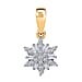 Luxuriant Lab Grown Diamond (SI/GH) Pendant in 18K Vermeil Yellow Gold Plated Sterling Silver