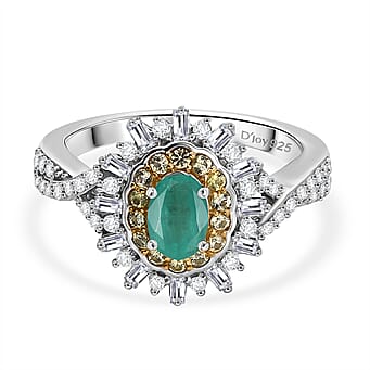 https://tjcuk.sirv.com/Products/83/1/8314980/D-Joy-Emerald-Yellow-Sapphire-Moissanite-Halo-Ring-in-Rhodium-OverlayS_8314980.jpg?w=342&h=342